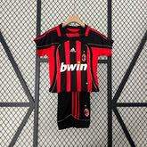 Camiseta AC Milan 06/07 - Niños (Pantalón Corto Incluido) RETRO - TIENDA LUXSHOP